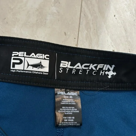 Pelagic Gray, Black and Blue quick dry shorts - Picture 11 of 13